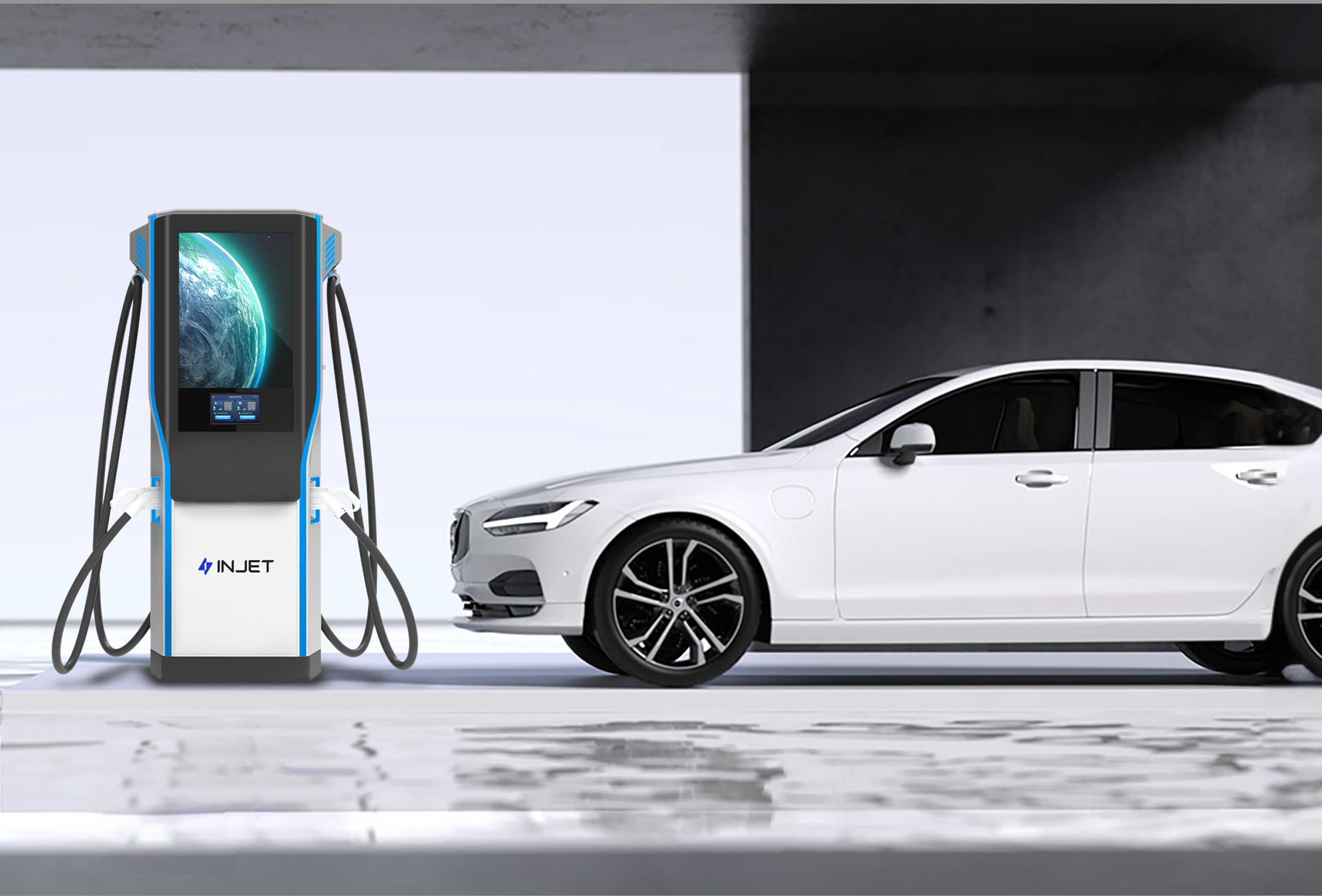Injet Ampax Series DC Fast Charging Stations for indoor charging